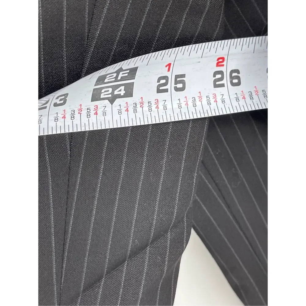 Lauren Ralph Lauren Blazer Sport‎ Coat Suit Jacket Men 52 R Black Striped Wool